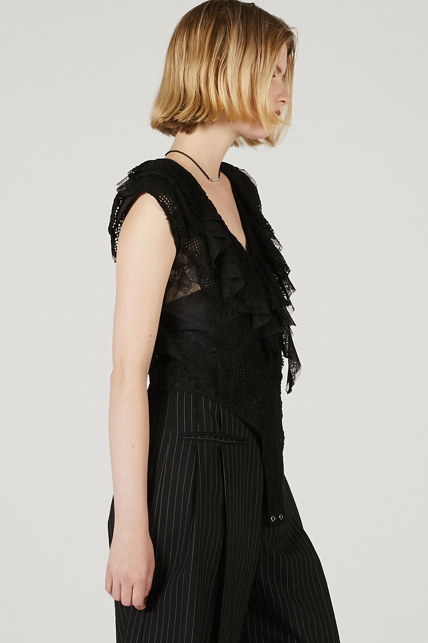 Lace Frill Bodysuit - 2025 SUMMER