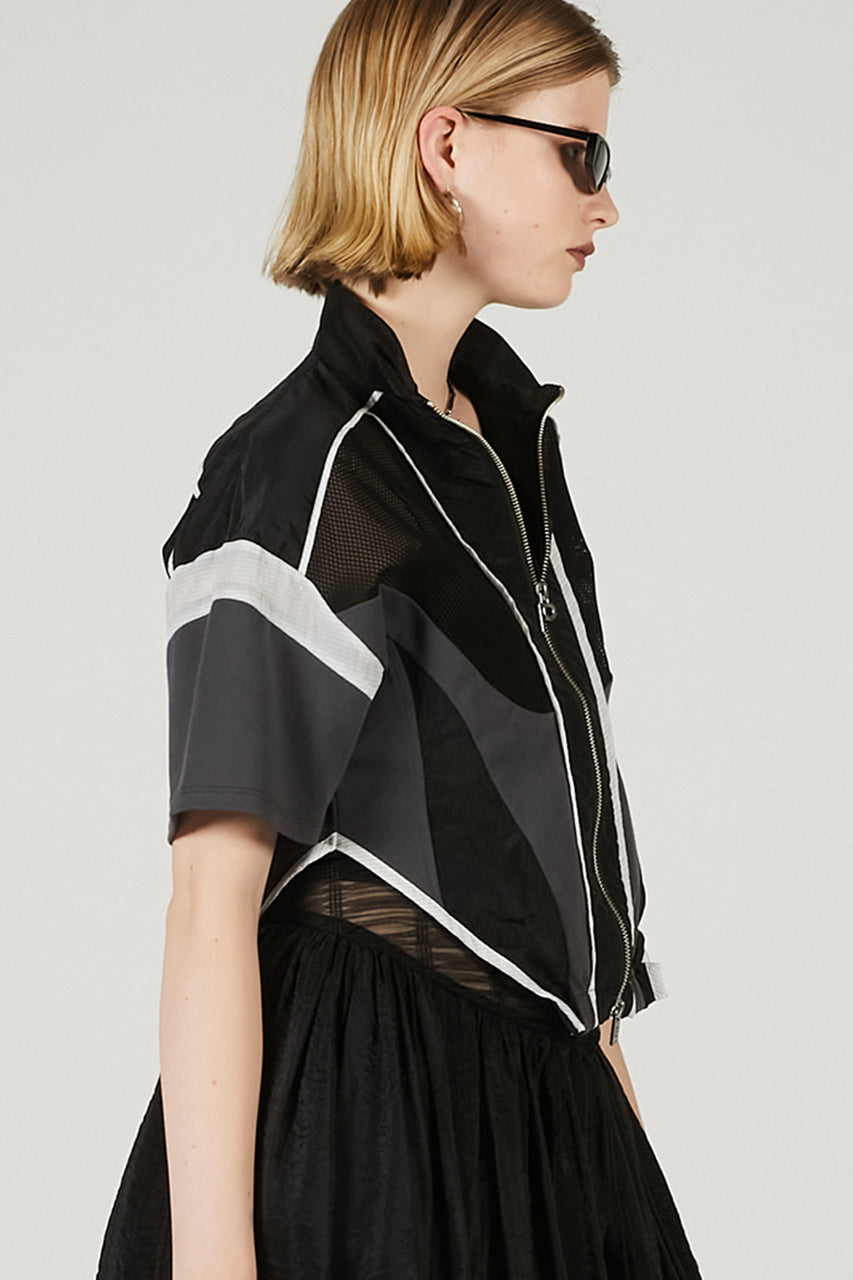 Half Sleeve Mesh Track Jacket