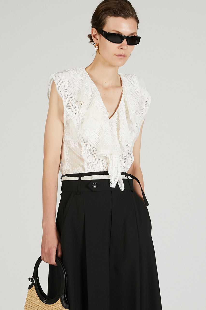 Lace Frill Bodysuit - 2025 SUMMER