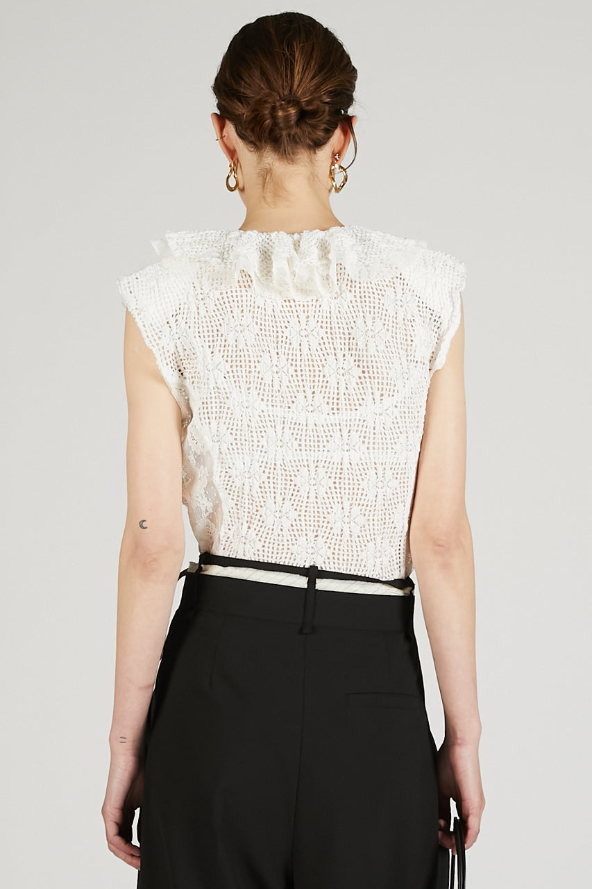 Lace Frill Bodysuit - 2025 SUMMER