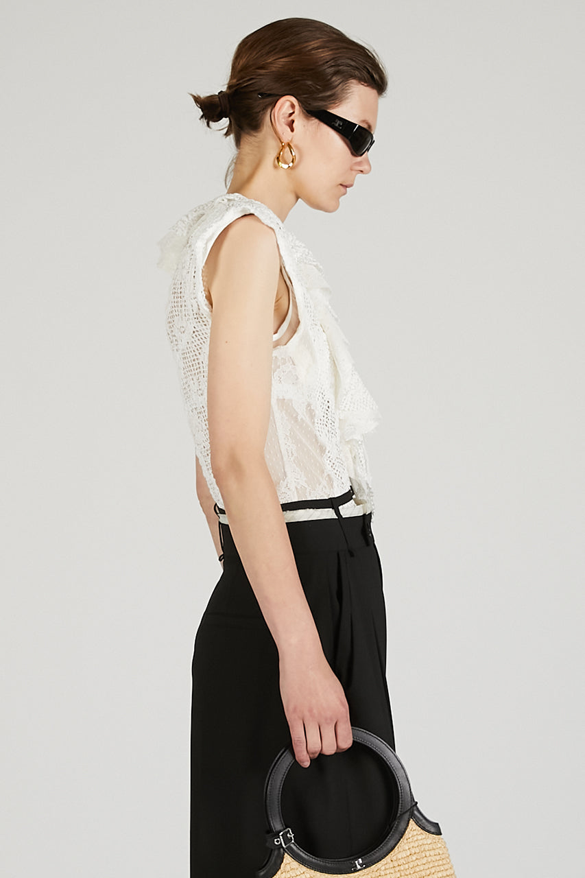 Lace Frill Bodysuit - 2025 SUMMER