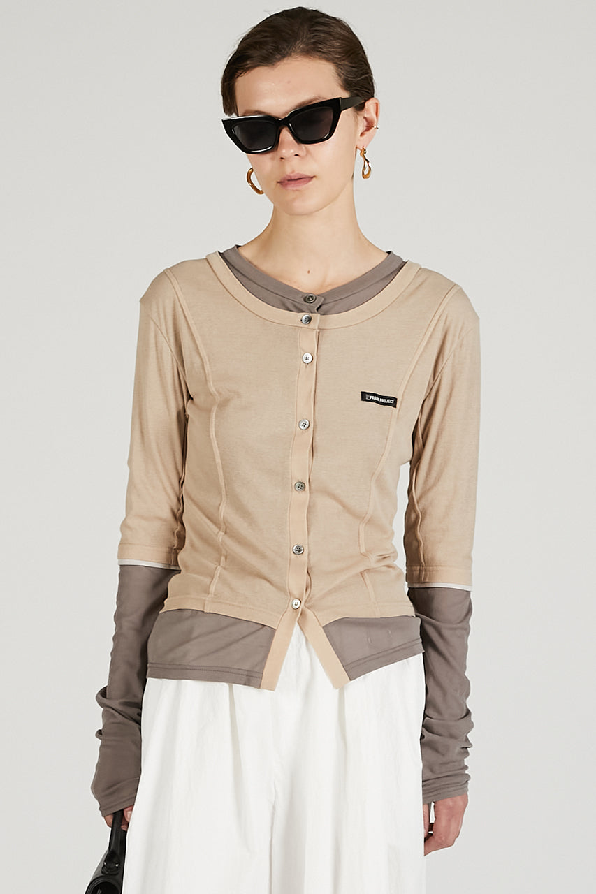Layered sheer Fraise Cardigan