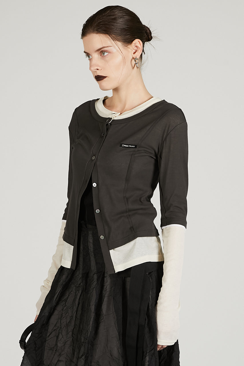 Layered sheer Fraise Cardigan