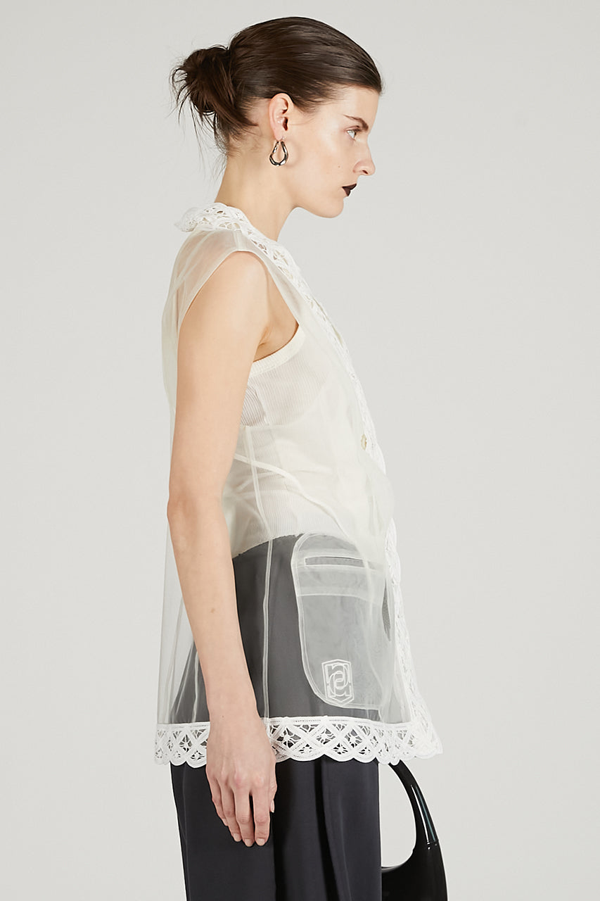 Trimmed Lace Tulle Gilet - SALE