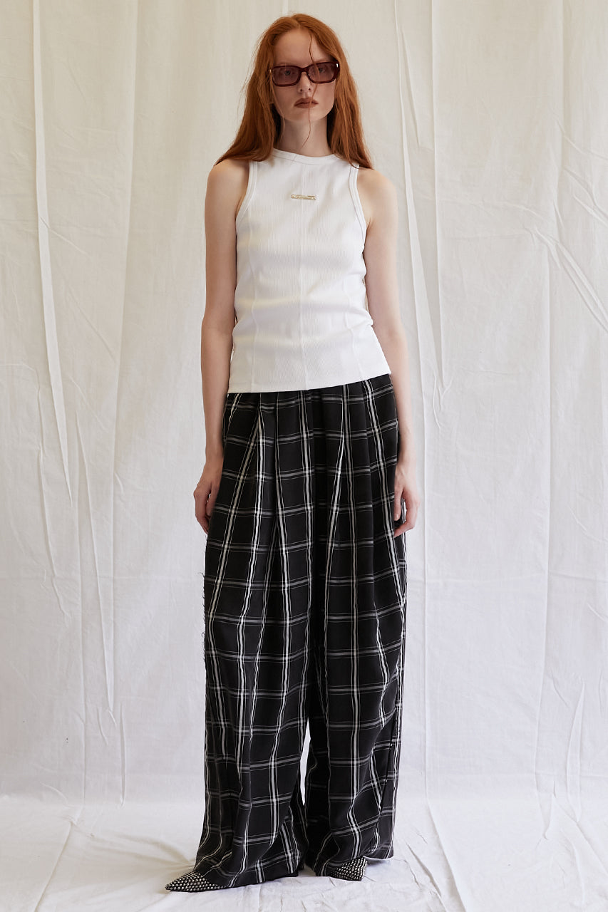 Satin Gathered Balloon Pants
