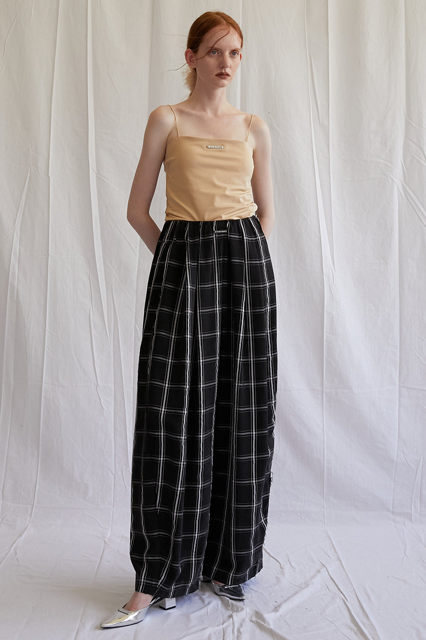 Satin Gathered Balloon Pants