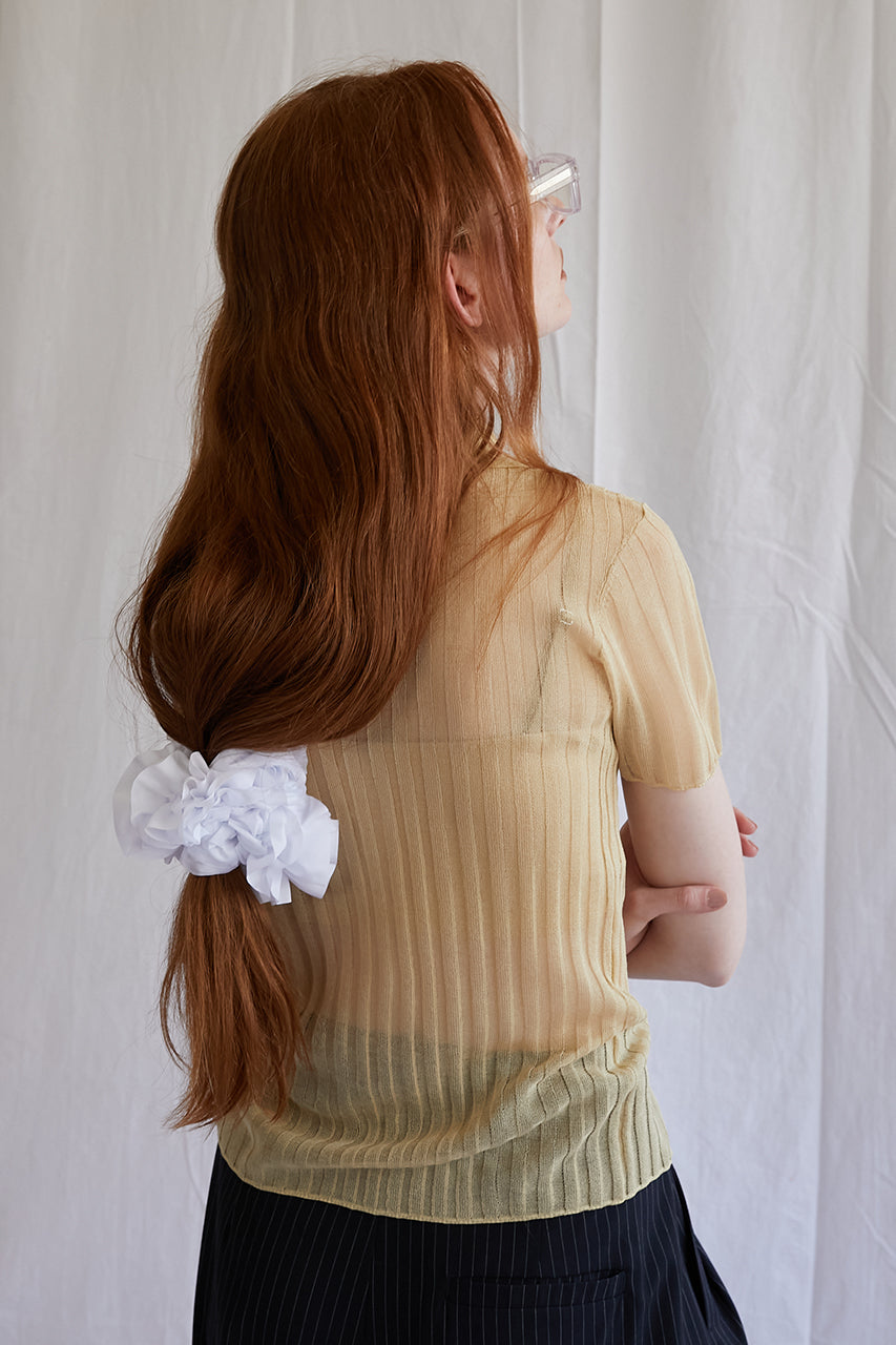 Ruffled Jersey Scrunchie