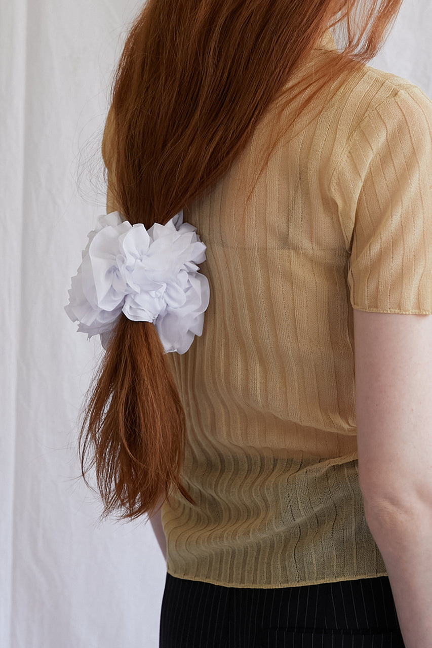 Ruffled Jersey Scrunchie