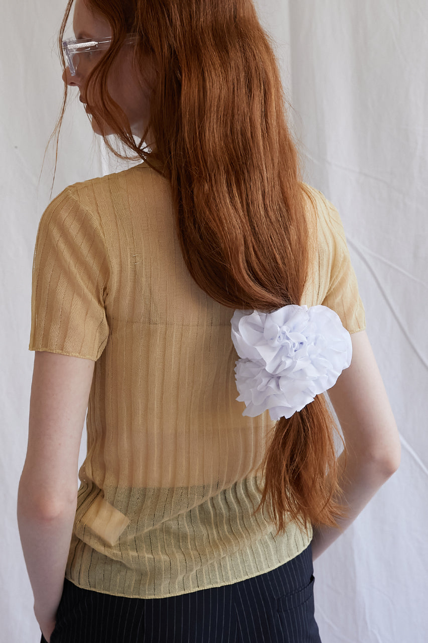 Ruffled Jersey Scrunchie