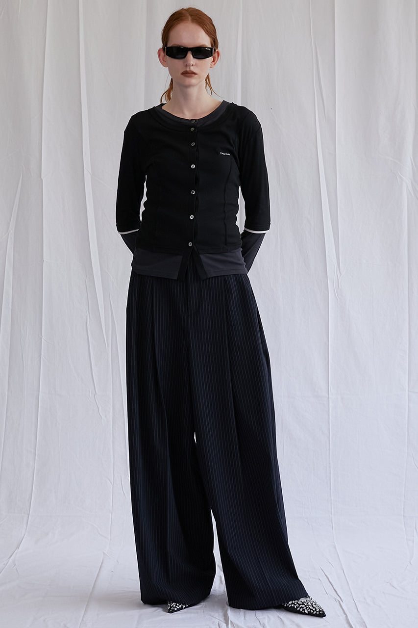Layered sheer Fraise Cardigan