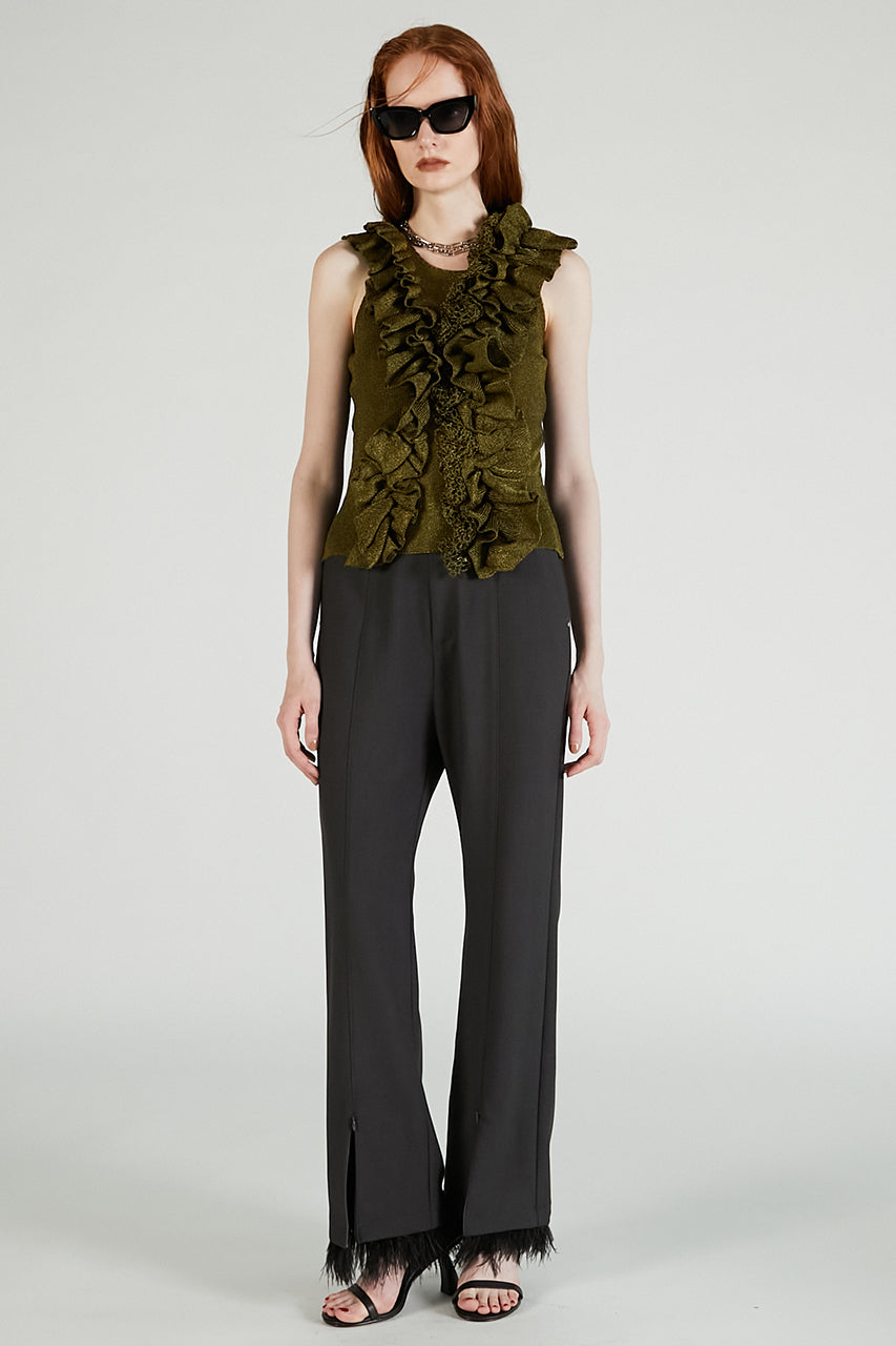 Feather Hem Pants - 2025 AUTUMN