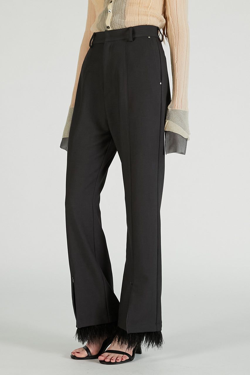 Feather Hem Pants