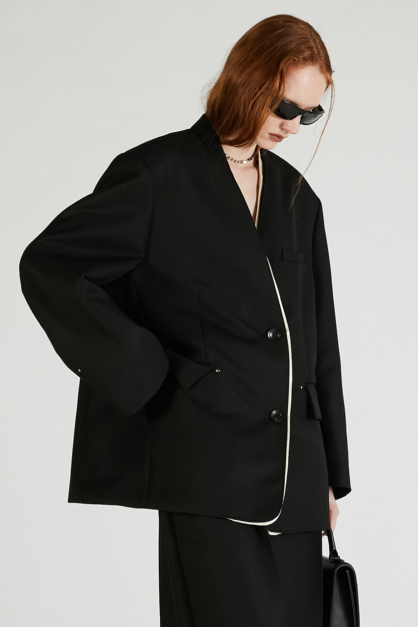 No Collar Big Jacket - 2025 AUTUMN