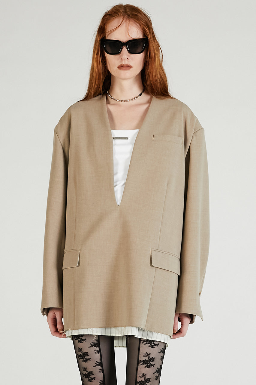V-neck Narrow Jacket Pullover - 2025 AUTUMN