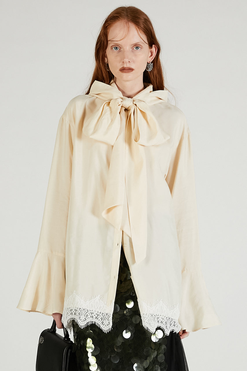 Bow tie shirt - 2025 AUTUMN