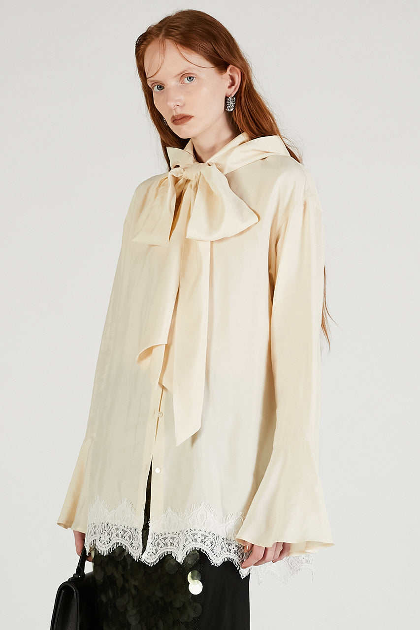 Bow tie shirt - 2025 AUTUMN
