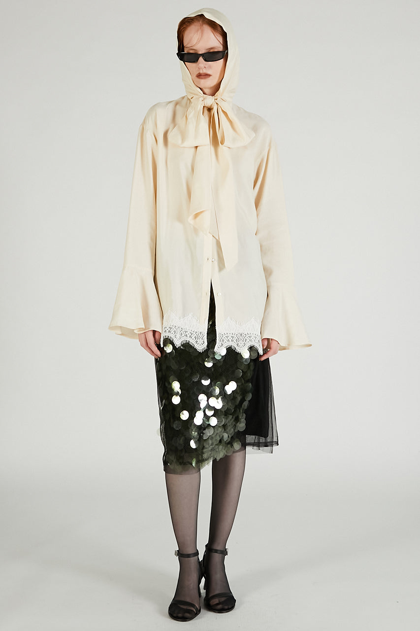Bow tie shirt - 2025 AUTUMN