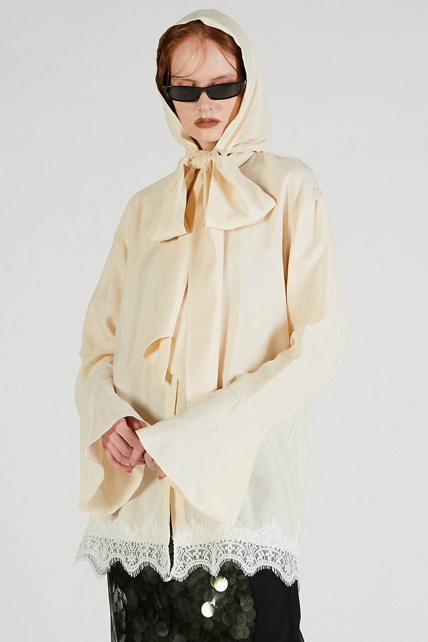 Bow tie shirt - 2025 AUTUMN