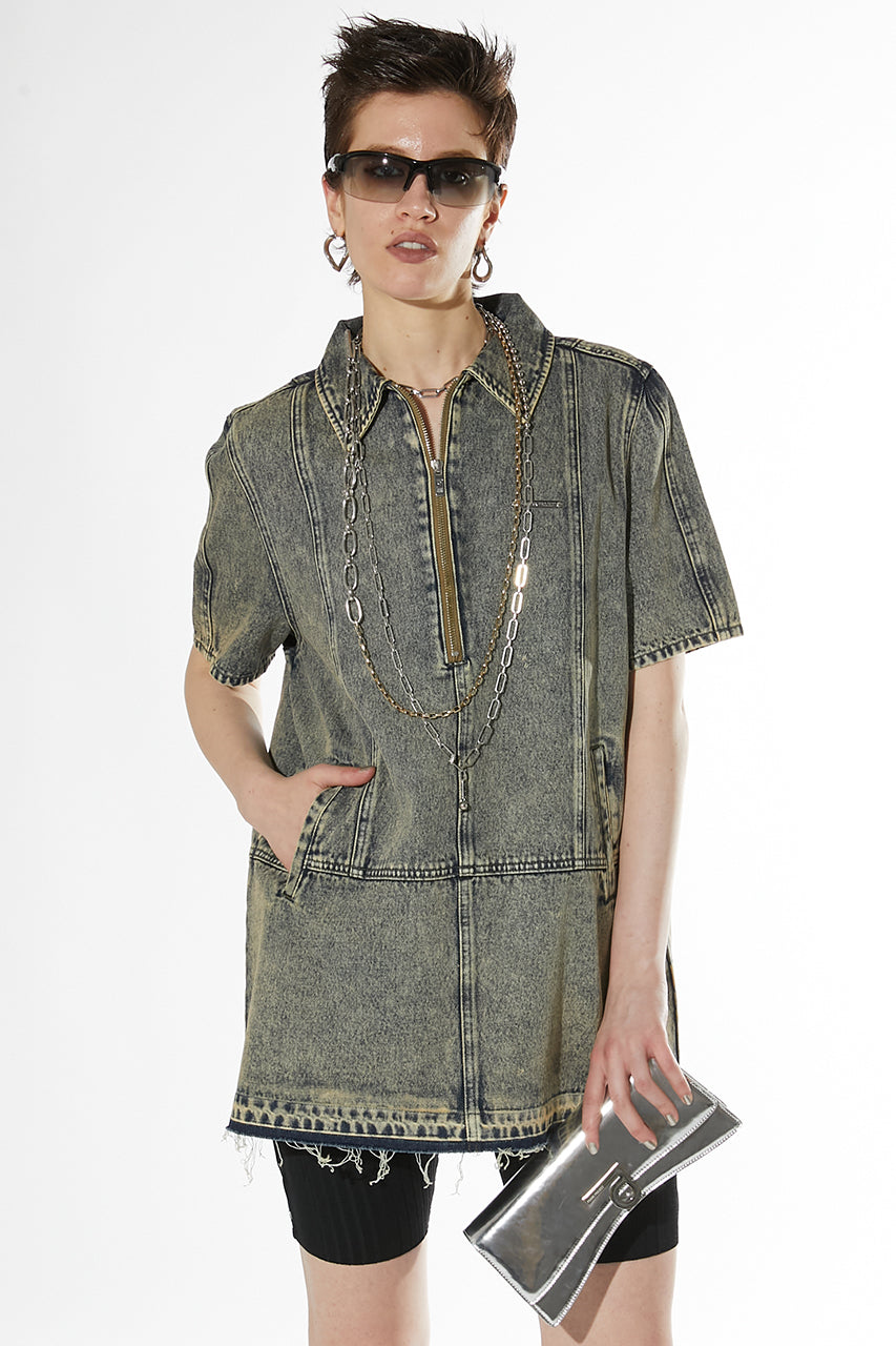 Denim Zip Tunic