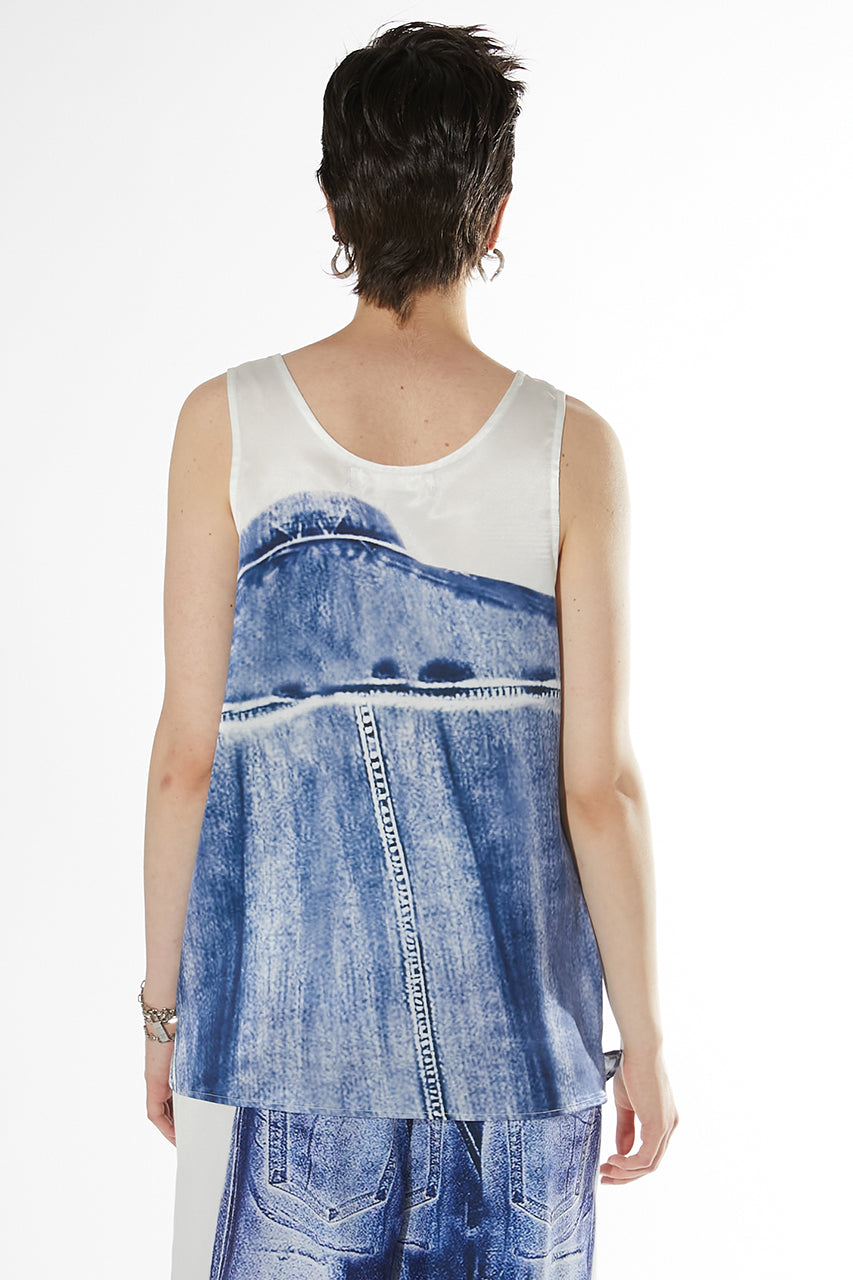 Denim Print Tank - SALE