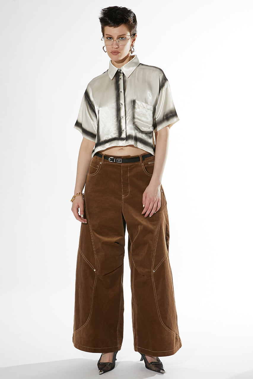 Painted Satin Short Shirt - SALE