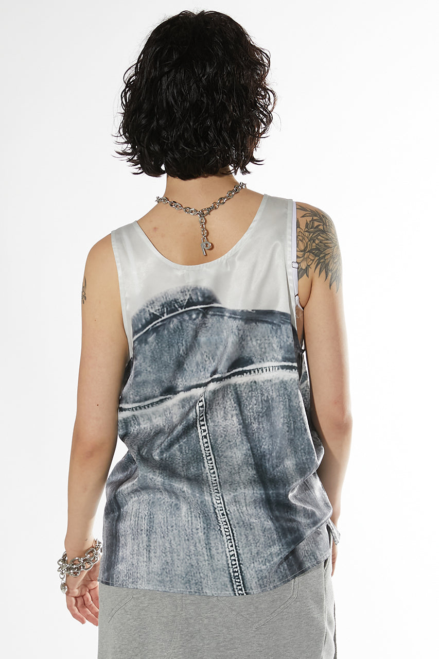 Denim Print Tank - SALE