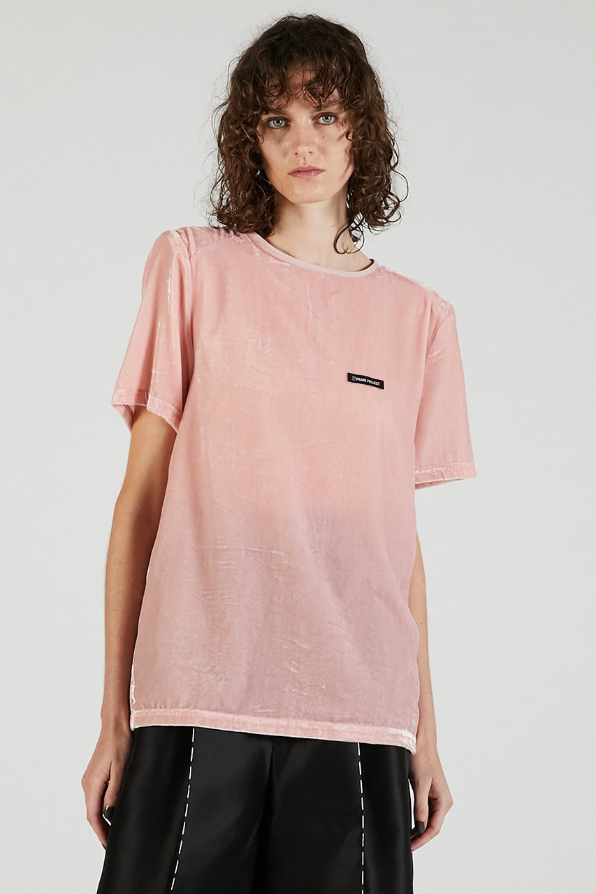 Shoulder Gathered Velour T-Shirt - 2025 AUTUMN