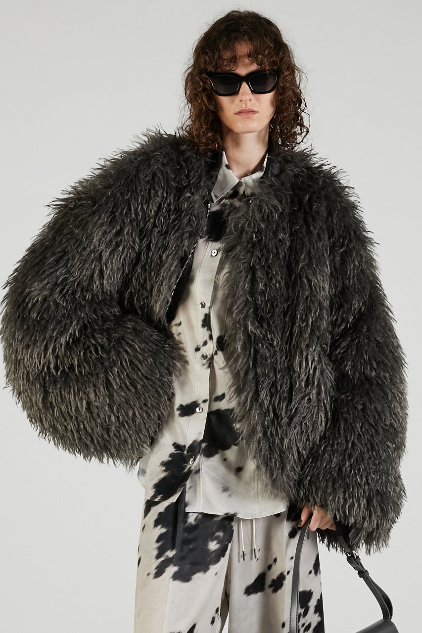 Reversible fur MA-1