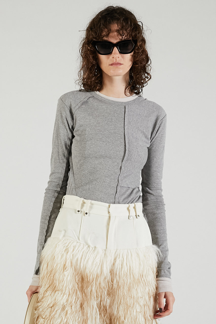 Sheer Fraise Layered Top