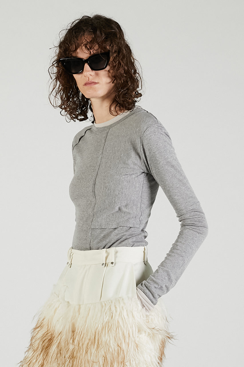 Sheer Fraise Layered Top