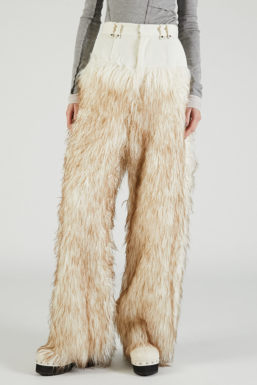 Fur Trim Pants