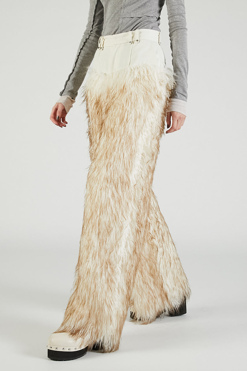 Fur Trim Pants