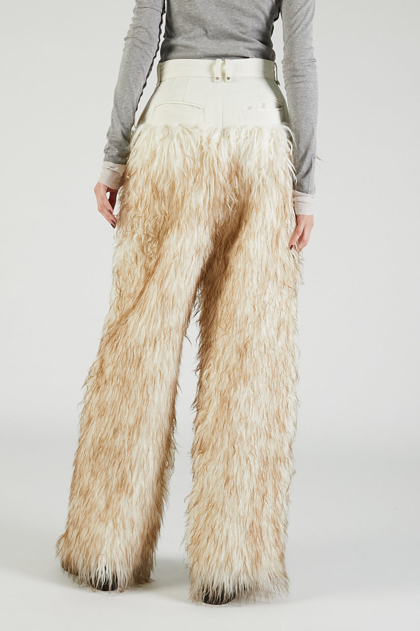 Fur Trim Pants