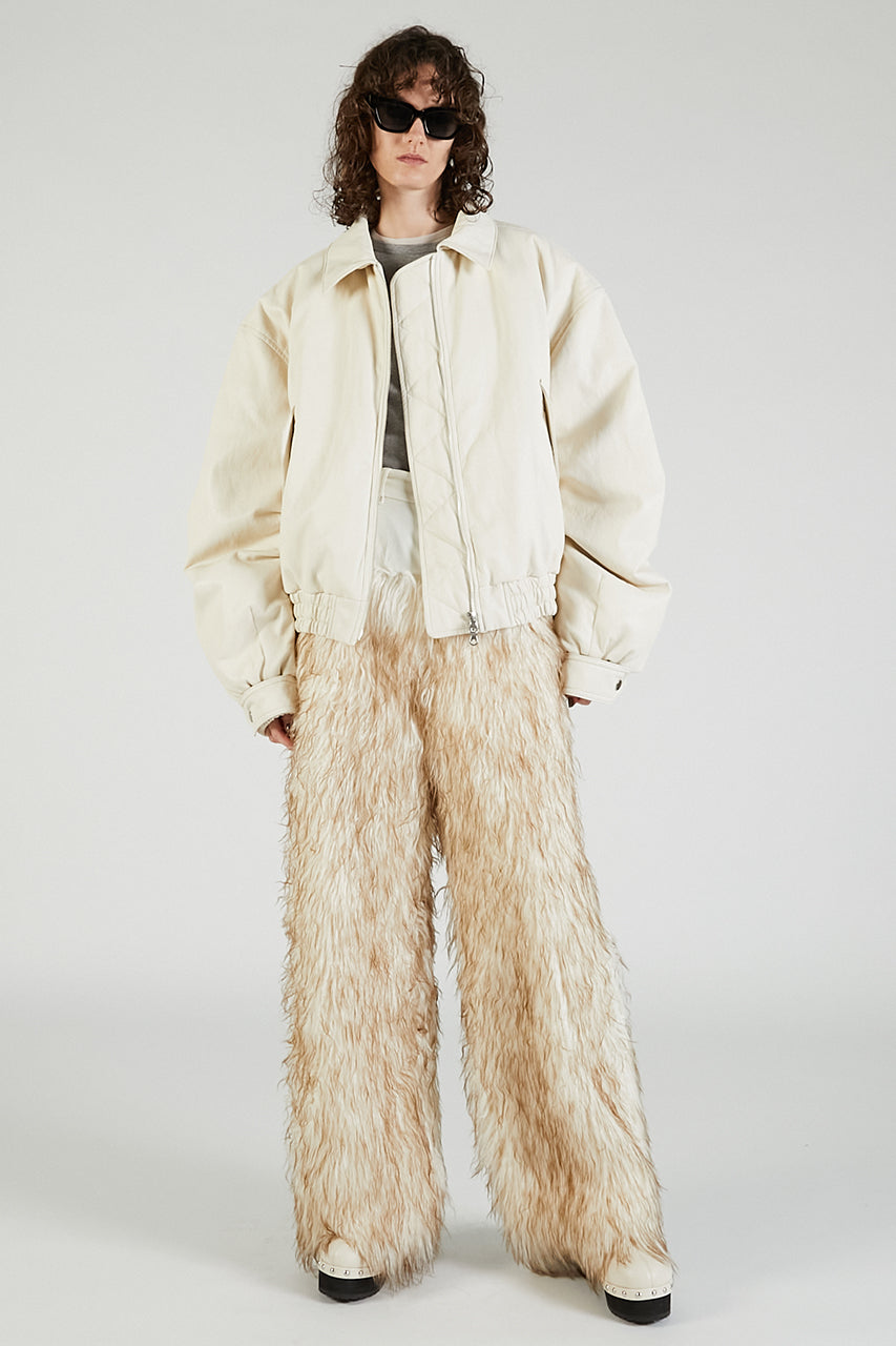 Fur Trim Pants