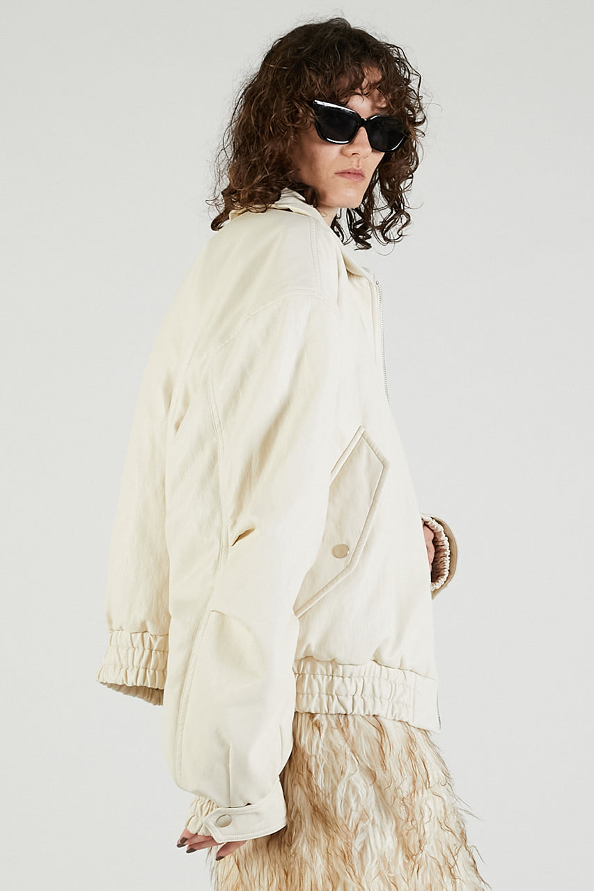 Flight Leather Bomber Jacket - 2025 AUTUMN