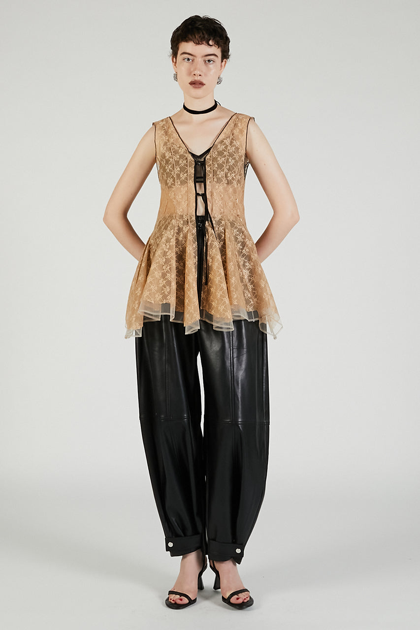 Random Hem Lace Top