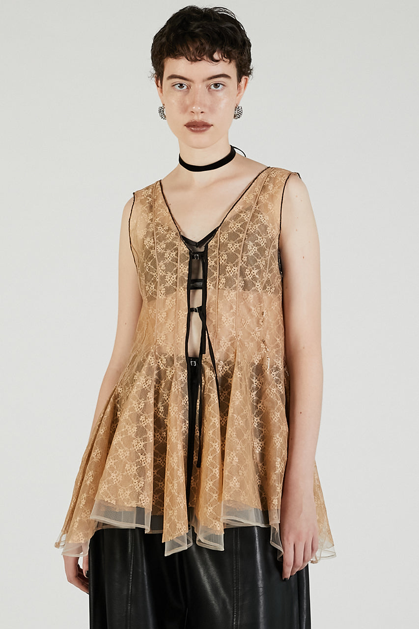 Random Hem Lace Top