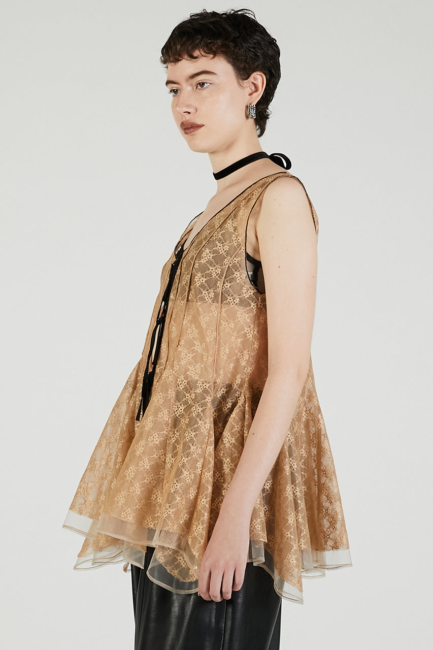Random Hem Lace Top
