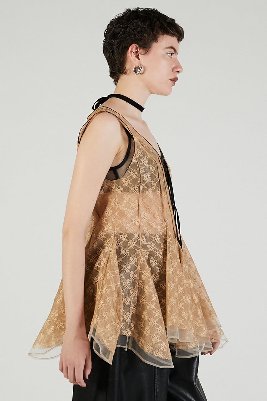 Random Hem Lace Top