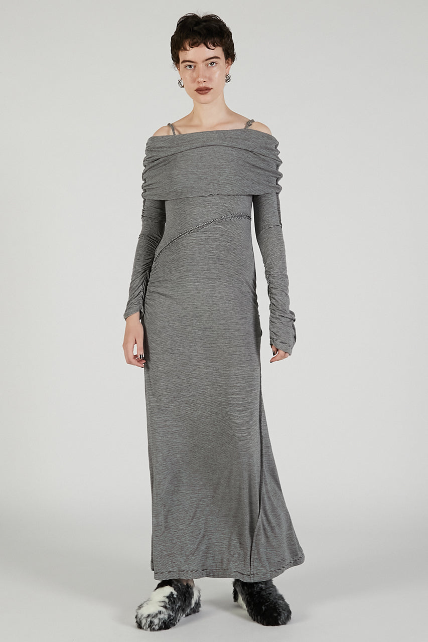 Off-the-shoulder Long Dress - 2025 AUTUMN