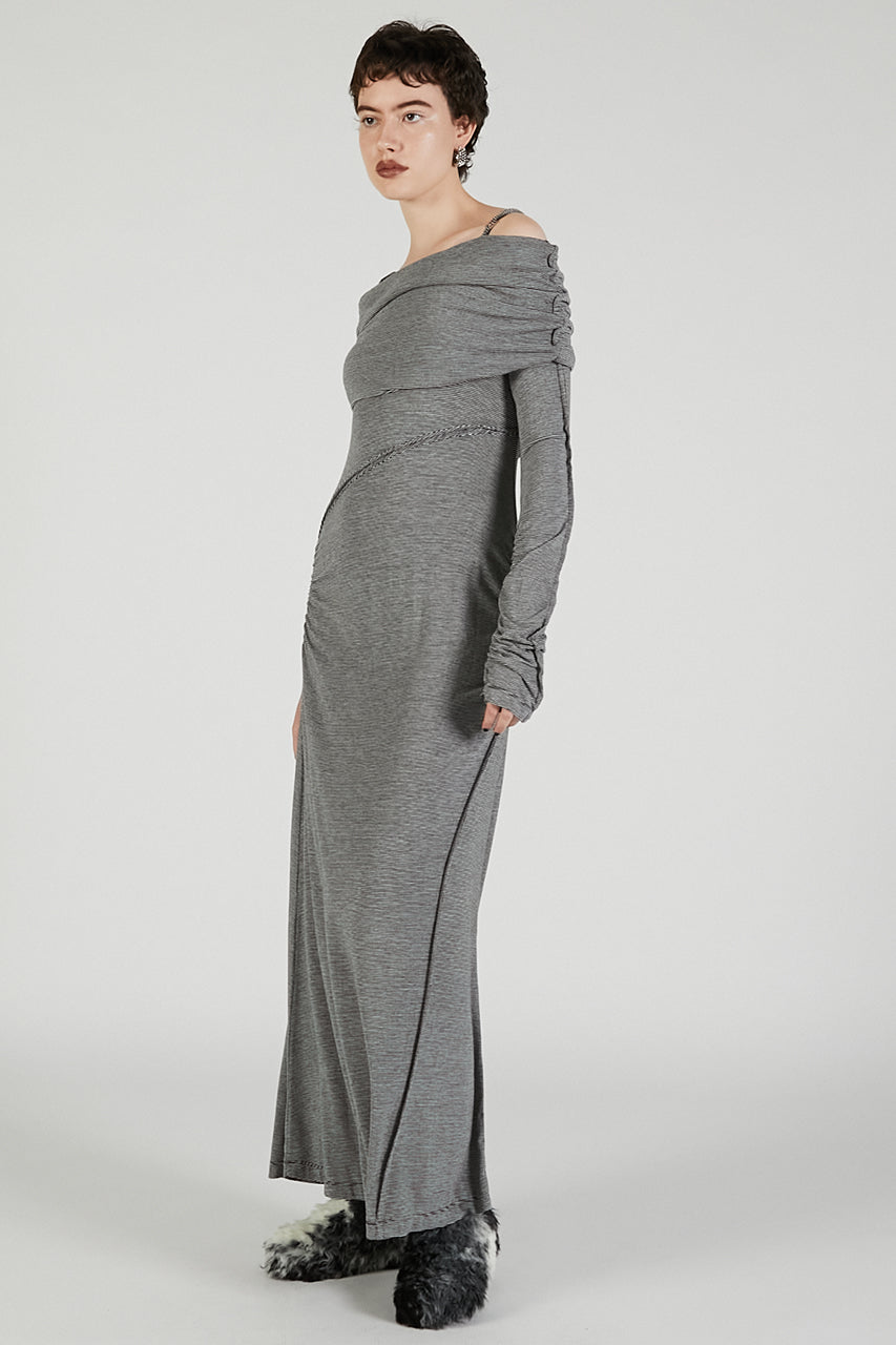 Off-the-shoulder Long Dress - 2025 AUTUMN