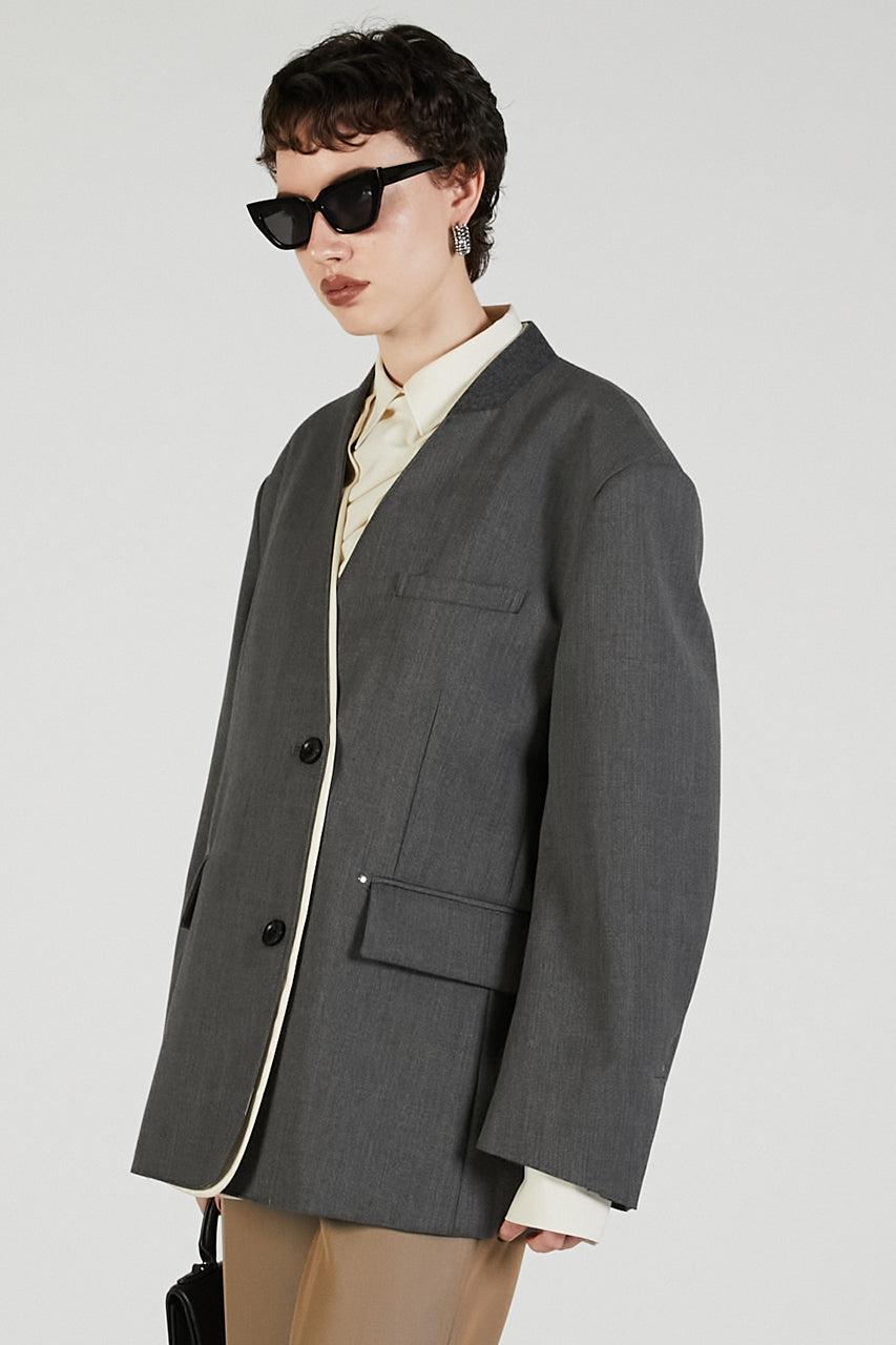No Collar Big Jacket - 2025 AUTUMN