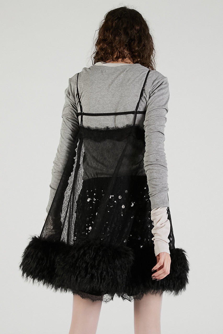 Fur Trim Baby Doll