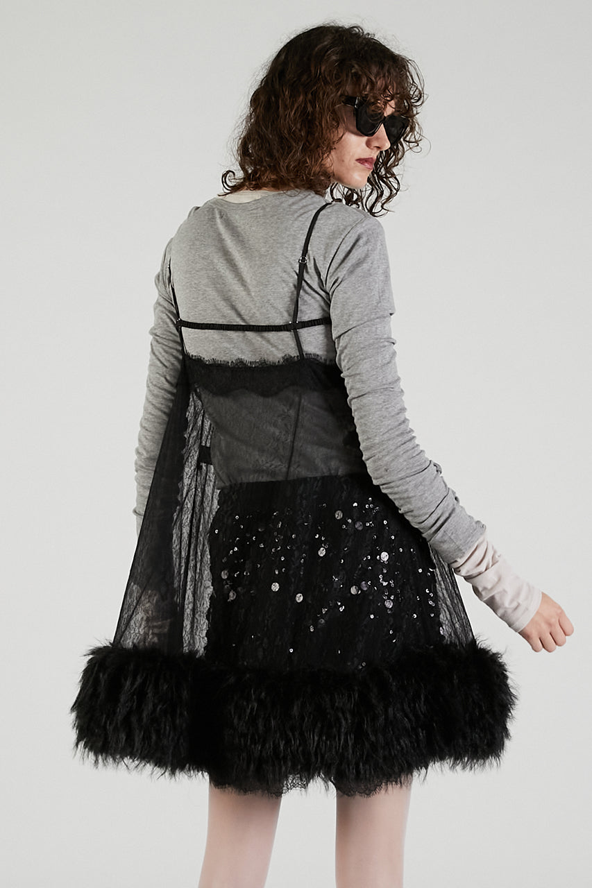 Fur Trim Baby Doll