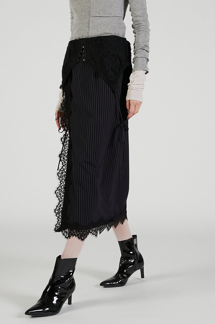 2-Way Lace Midi Skirt - 2025 AUTUMN