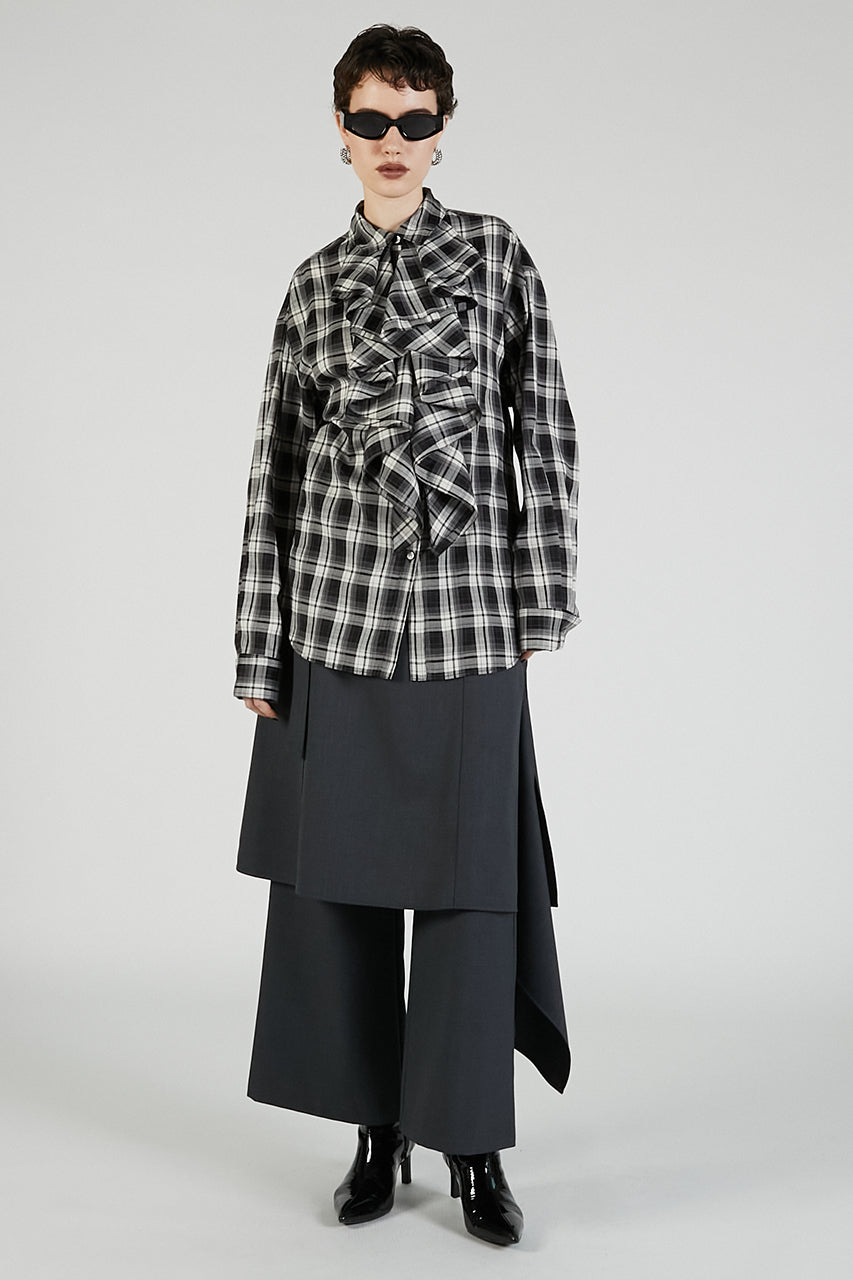 Drop Hem Layered Skirt Pants