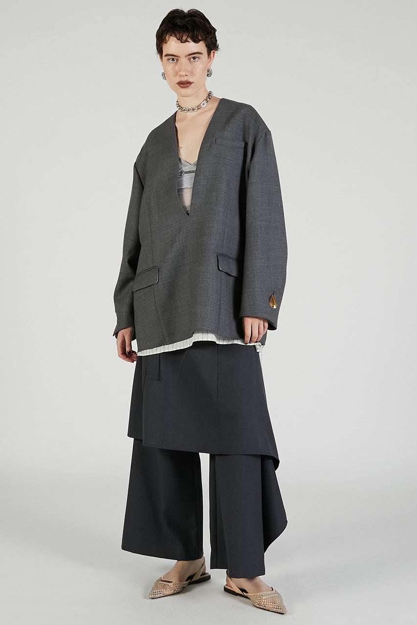 V-neck Narrow Jacket Pullover - 2025 AUTUMN