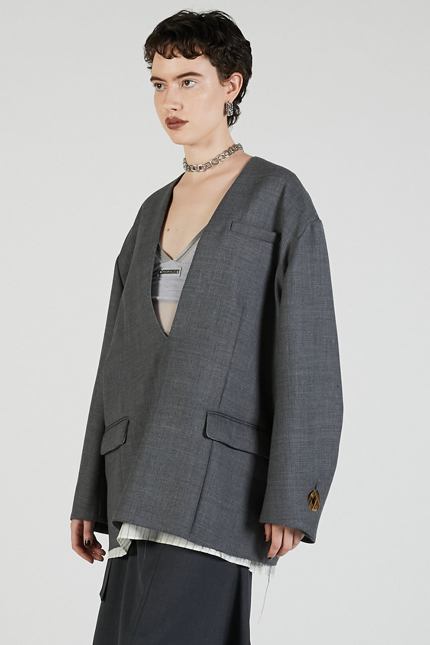 V-neck Narrow Jacket Pullover - 2025 AUTUMN