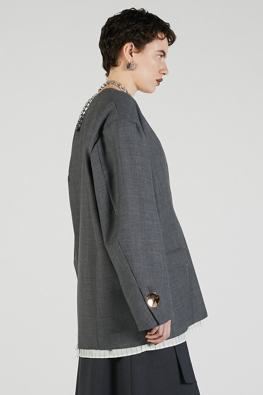 V-neck Narrow Jacket Pullover - 2025 AUTUMN