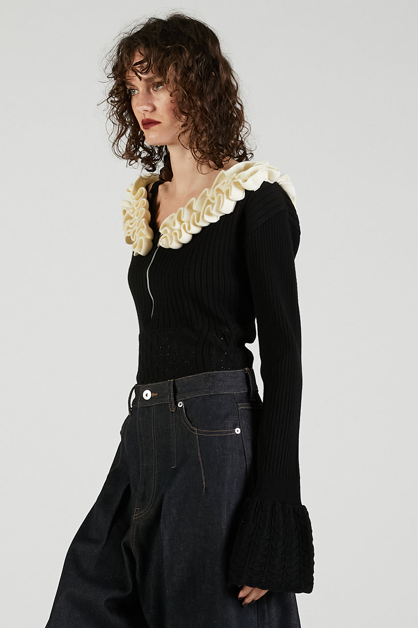 Frill Knit Bodysuit - 2025 AUTUMN
